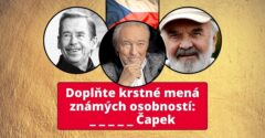 Doplň krstné mená známych českých osobností #1