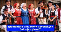 Doplňte text piesne: Slovenské ľudové piesne. #1